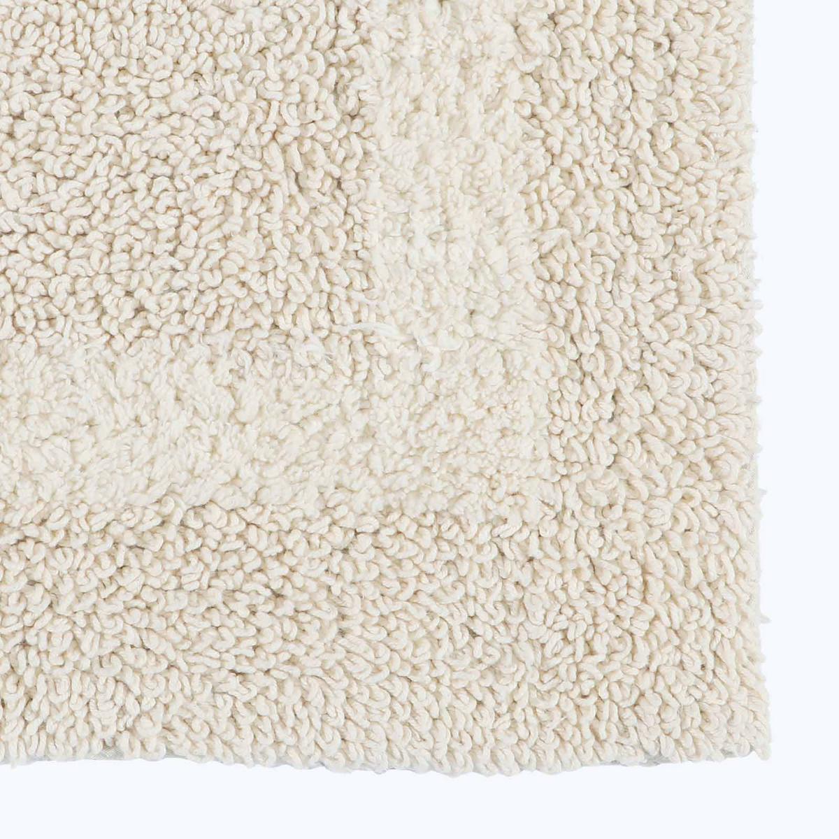 DUSCHVORLEGER 50/50 cm, 100% Baumwolle, wendbar - Creme, Textil (50/50cm) - Homescapes