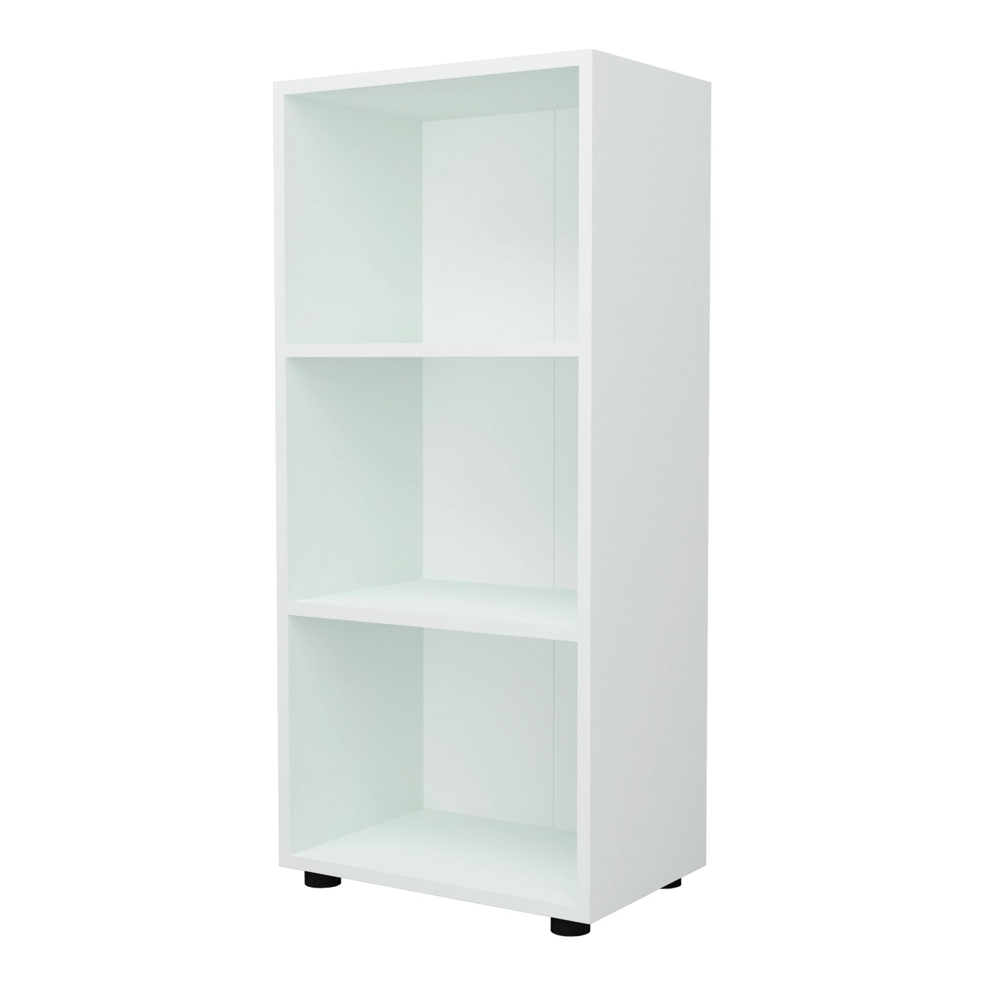 BÜCHERREGAL Vara - Weiß, Holzwerkstoff (49/108/30cm) - [en.casa]