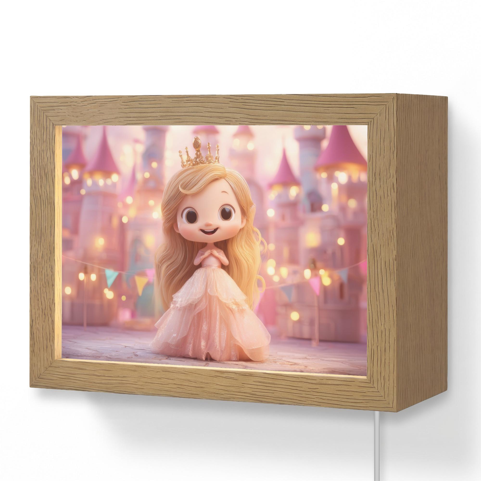 WANDLEUCHTE Prinzessin - Rosa - Schloss 20x15 cm - Rosa, Holzwerkstoff (20/15/8cm) - OnlyWow