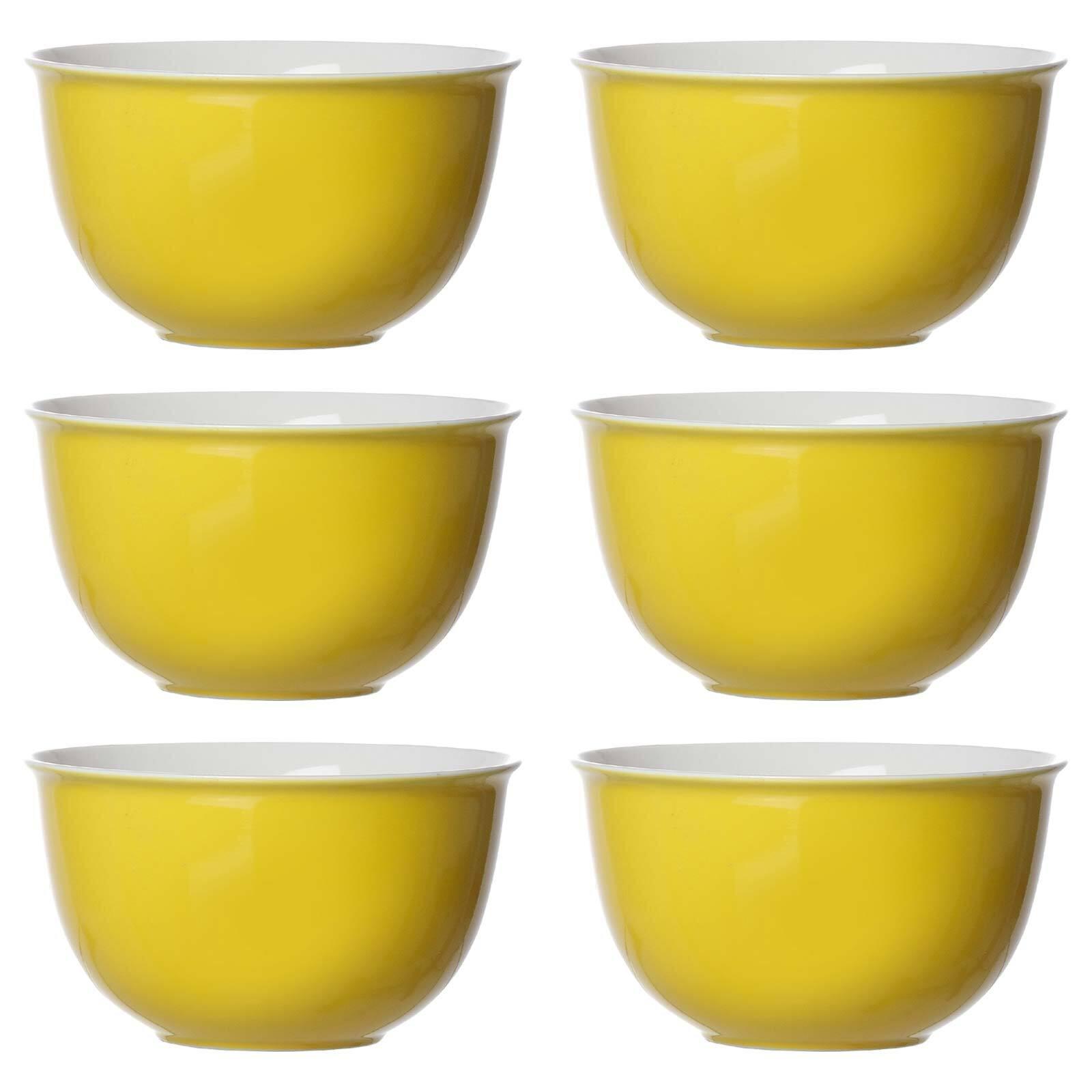 MÜSLISCHALEN Doppio Gelb ø 14 cm 6er Set - Gelb, Keramik (14cm) - Ritzenhoff Breker