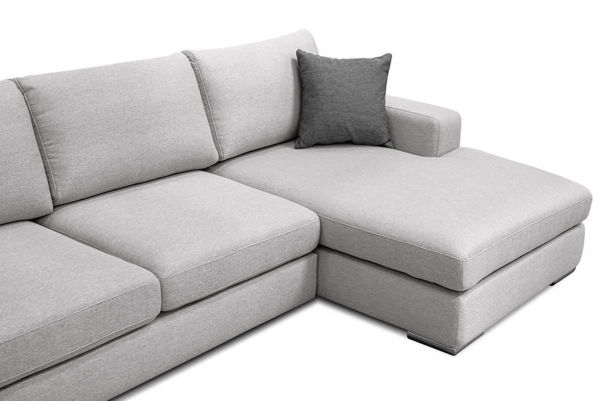 ECKSOFA OTTO 4-Sitzer, hellgrau - Hellgrau, Holzwerkstoff/Textil (279/159cm) - Wozimo