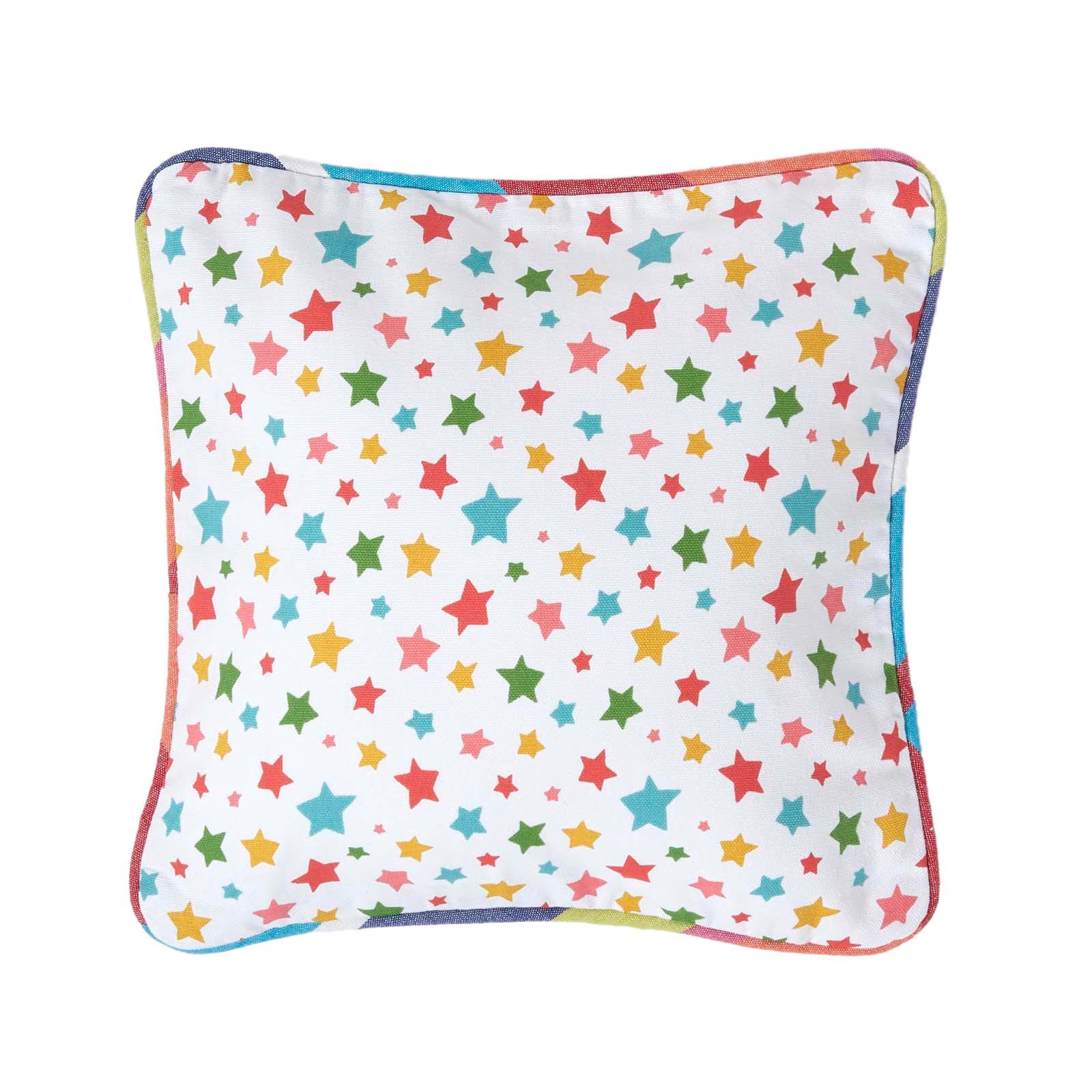KISSENHÜLLE Bunte Sterne 30/30 cm, 100% Baumwolle - Multicolor, Textil (30/30cm) - Homescapes