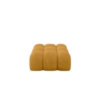 POUF OLEA-PUF 91x87x44 cm Senfgelb Cord Modular Sitzhocker - Dunkelgelb/Schwarz, Holzwerkstoff/Kunststoff (91/44/87cm) - ALTDECOR