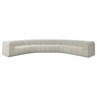 WOHNLANDSCHAFT modulares Sofa Lazro-U1 - 373x373x70 cm Creme - Hellgrau/Creme, Holzwerkstoff/Textil (373/70/373cm) - ALTDECOR