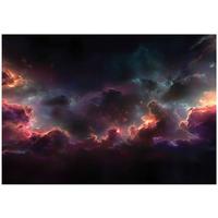 FOTOTAPETE Wolken Kosmos Schwarz 150x105 cm - Multicolor, Papier (150/105cm) - Wallarena