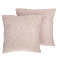 DEKOKISSEN 2er-Set Rosa 45/45 cm Peony - Pink, Textil (45/45cm) - Beliani