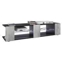 LOWBOARD Movie Fronten in Beton Oxid Optik - Hellgrau, Holzwerkstoff (134/29/39cm) - Vladon
