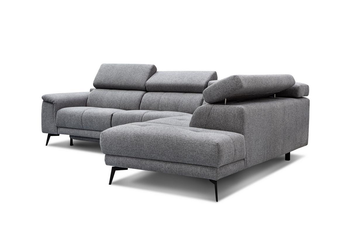ECKSOFA FIERO 5-Sitzer mit 1 Relaxfunktion, grau - Grau, Holzwerkstoff/Textil (290/228cm) - Wozimo