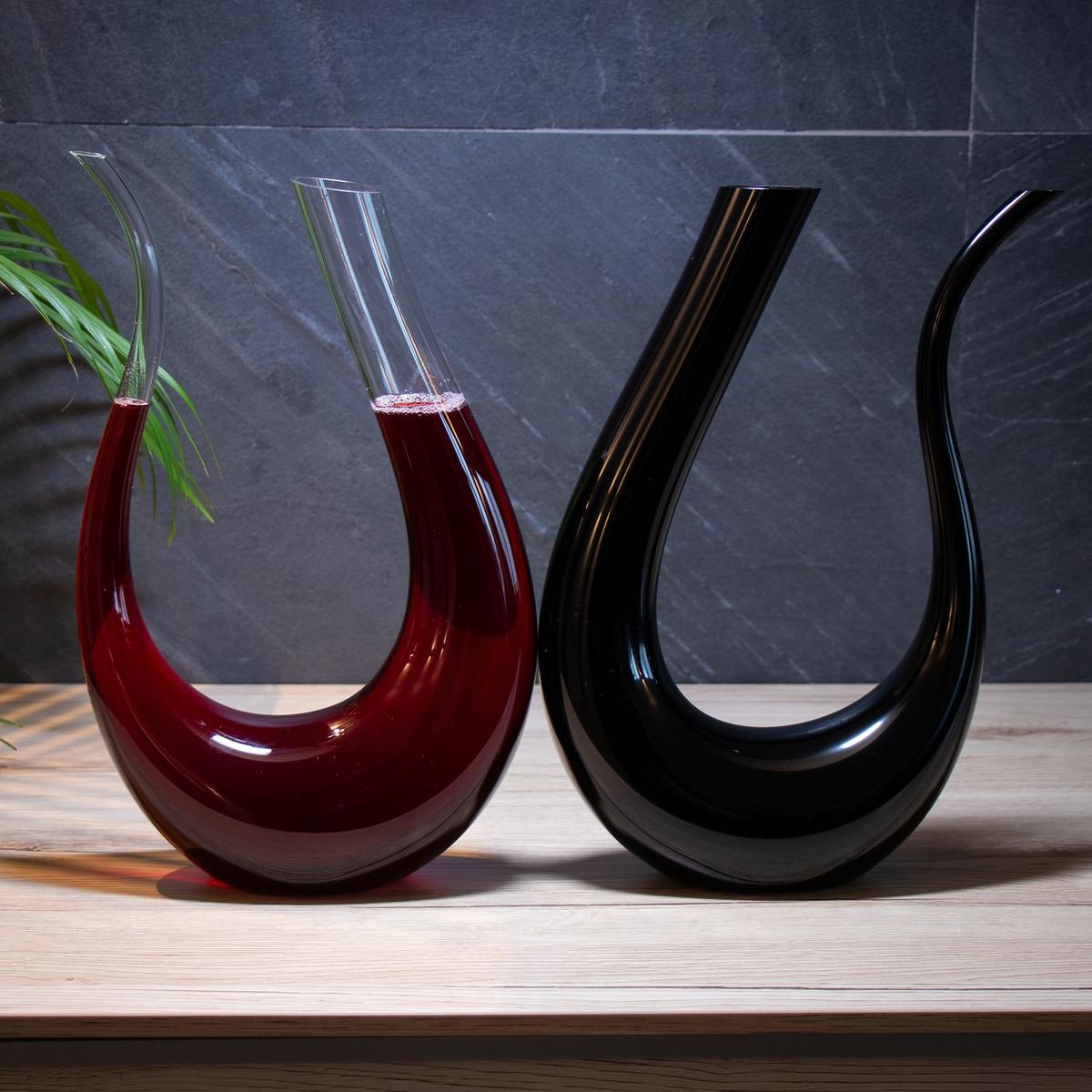 WEINKARAFFE Dekanter - Schwarz, Glas (0.75L) - Intirilife