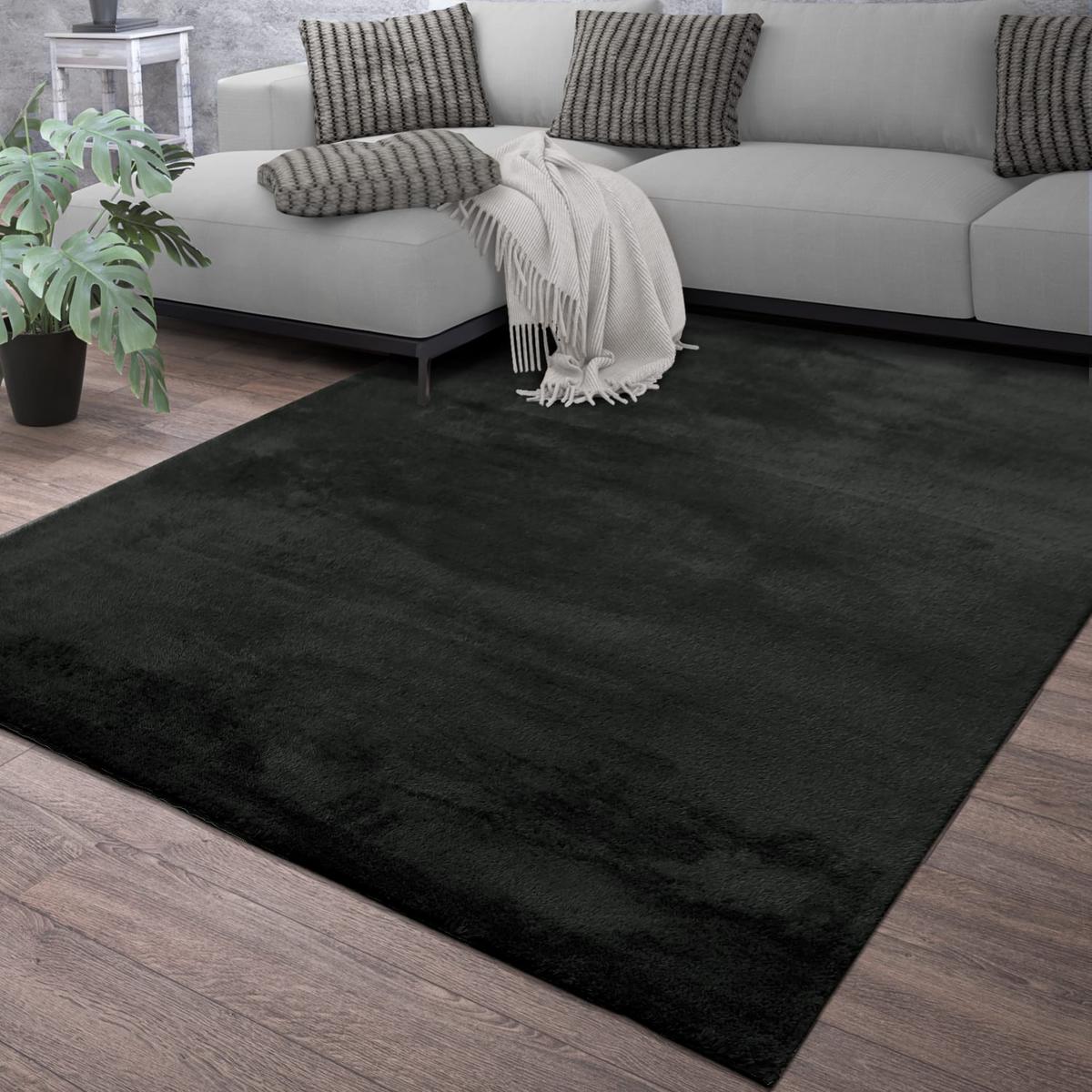 FLACHWEBETEPPICH Schwarz 100 x 200 cm - Schwarz, Kunststoff (100/200cm) - TT Home