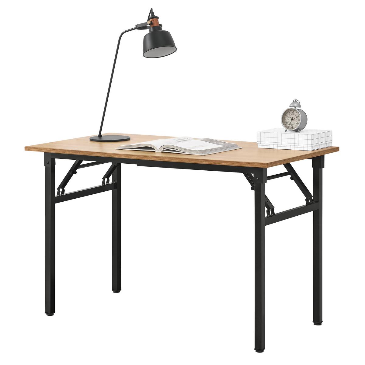 KLAPPTISCH - Buchefarben/Schwarz, Holzwerkstoff/Metall (60/120/76.4cm) - [neu.haus]