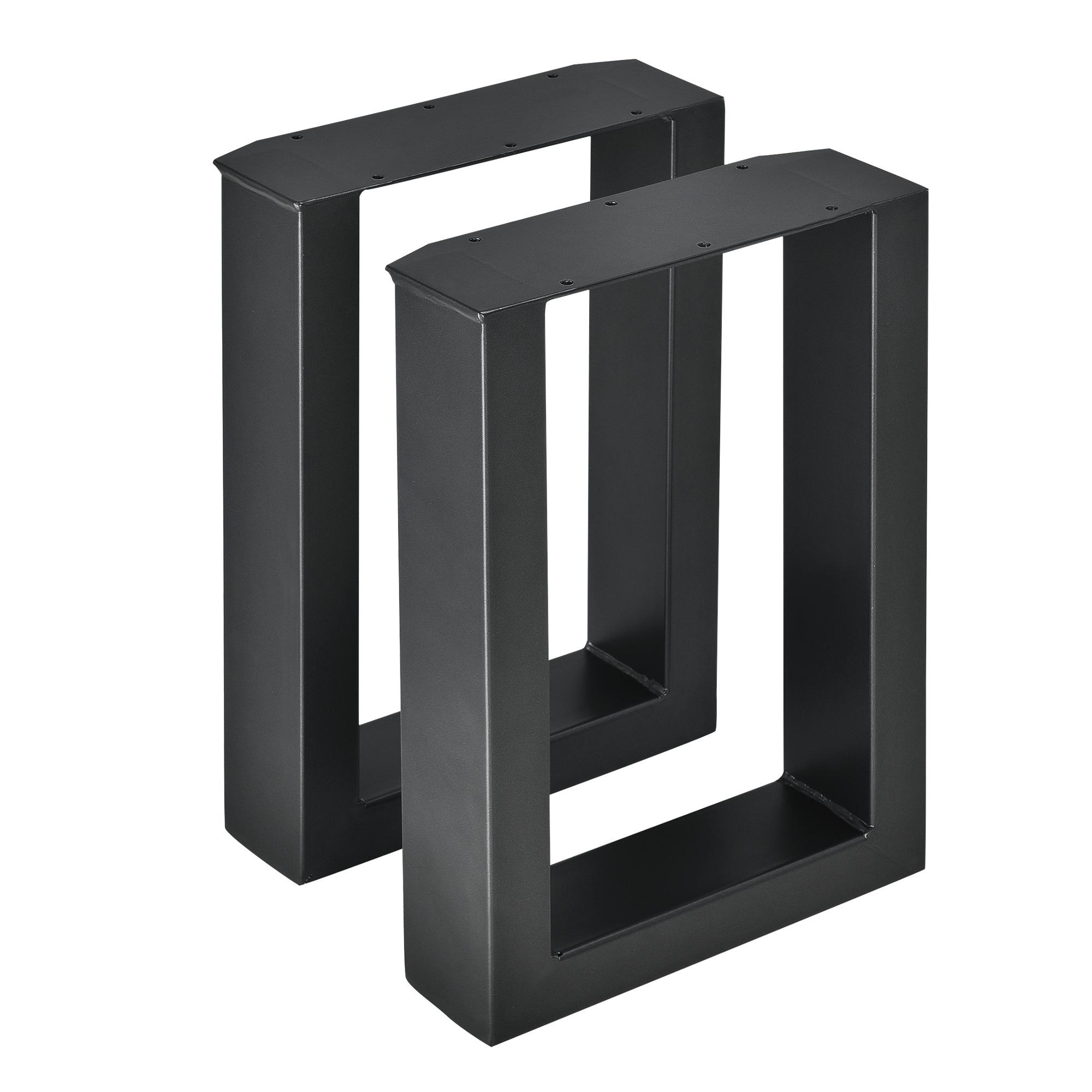 TISCHGESTELL-SET 2 TLG. Makers - Schwarz, Metall (30/43/8cm) - [en.casa]