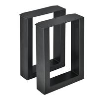 TISCHGESTELL-SET 2 TLG. Makers - Schwarz, Metall (30/43/8cm) - [en.casa]