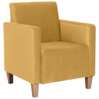 SESSEL Karol Bezug Samtvelours Buche natur / mais - Gelb, Kunststoff (71/81/70cm) - 58aufmkessel