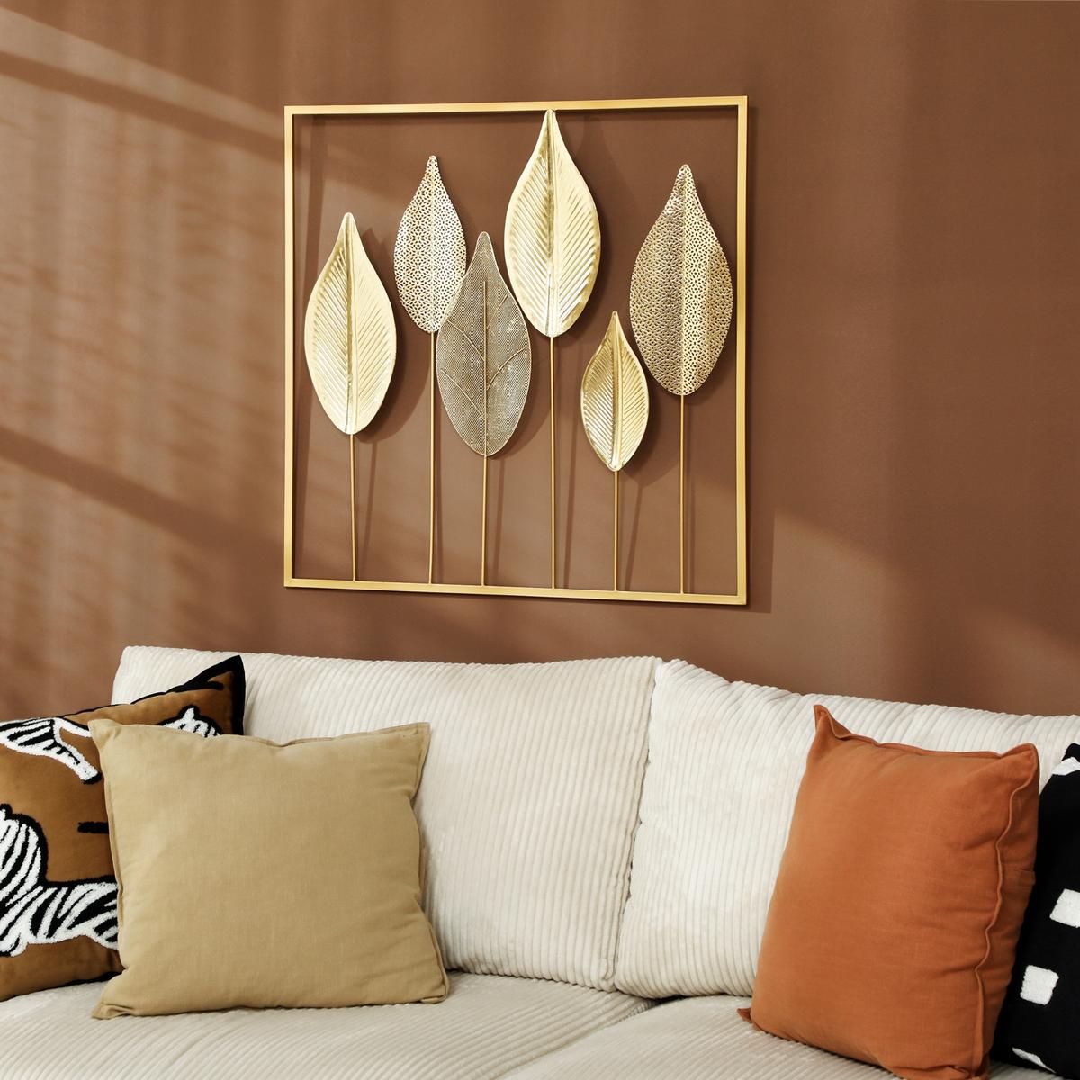 METALL-WANDDEKO Metall Gold - Goldfarben, Metall (2.5/70/70cm) - HOMCOM