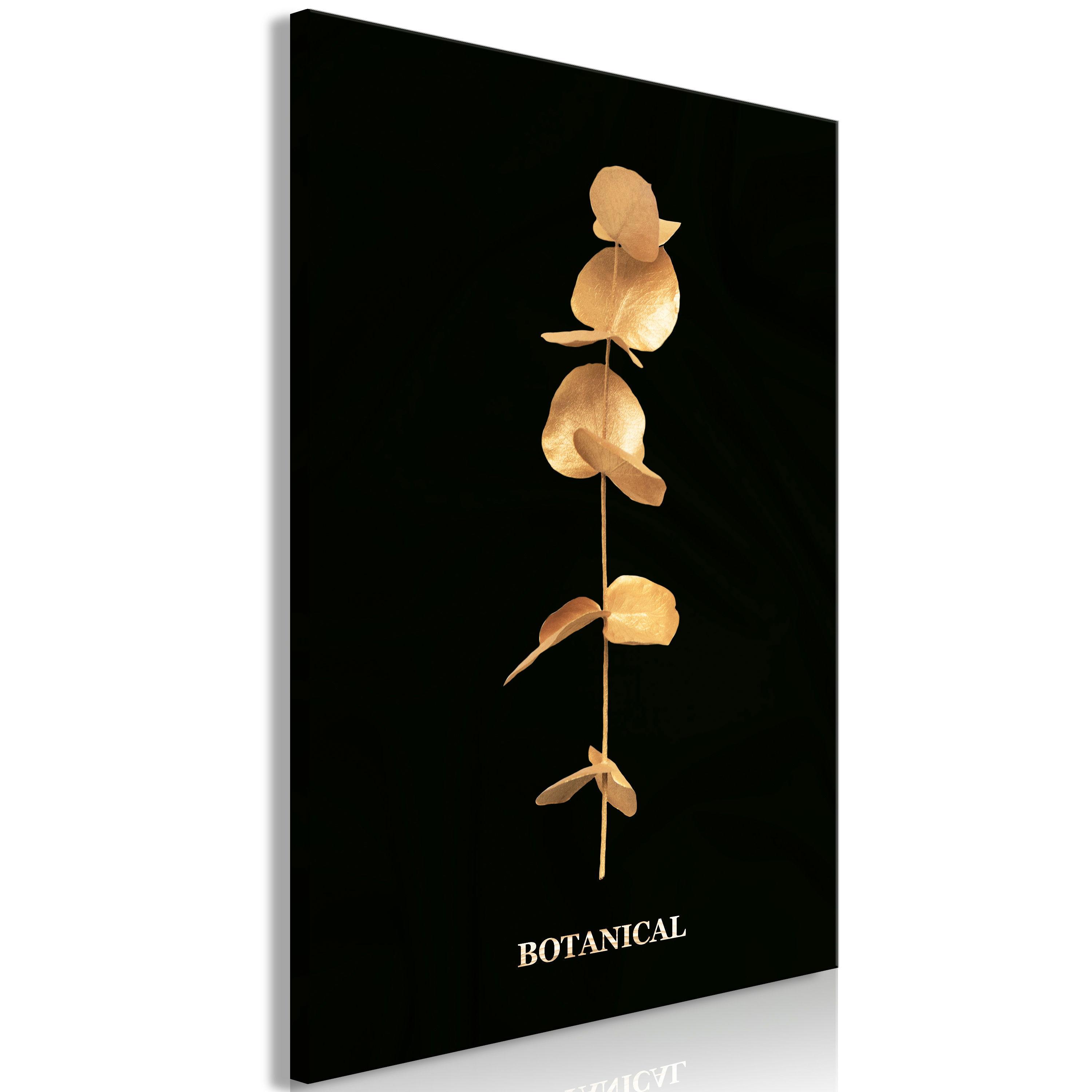 KUNSTDRUCK Schwarz 40/60 cm - Goldfarben/Schwarz, Textil (40/60cm) - KUNSTLOFT