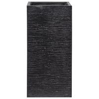 BLUMENTOPF schwarz quadratisch 33/33/70 cm Dion - Schwarz, Naturmaterialien (70cm) - Beliani