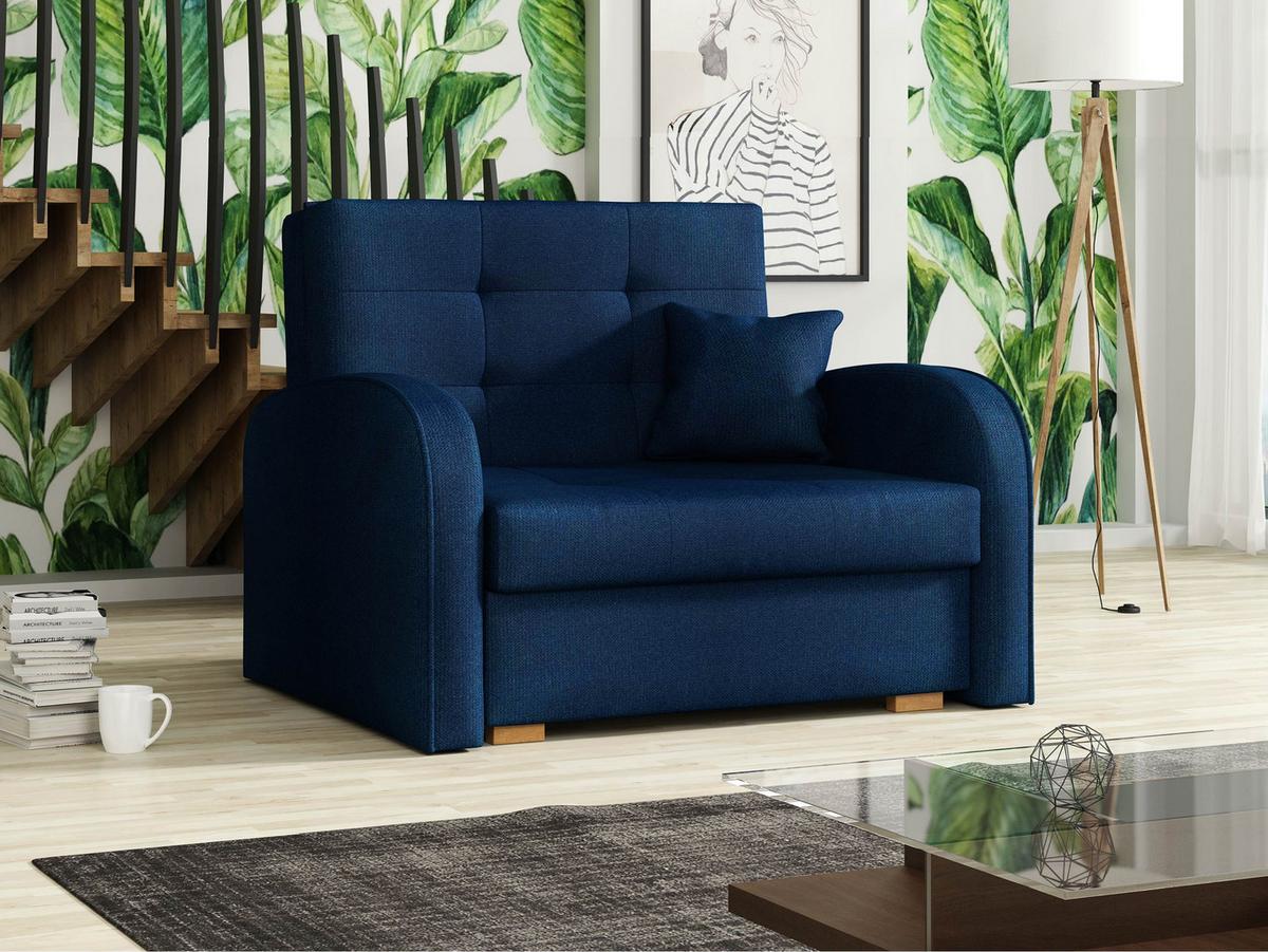 SCHLAFSOFA Viva Gold I - Dunkelblau/Braun, Holz/Textil (103/85/98cm) - MIRJAN24