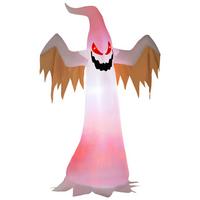 HALLOWEEN AUFBLASBARER GEIST , Weiß, Polyester - Weiß, Kunststoff (80/240/150cm) - HOMCOM