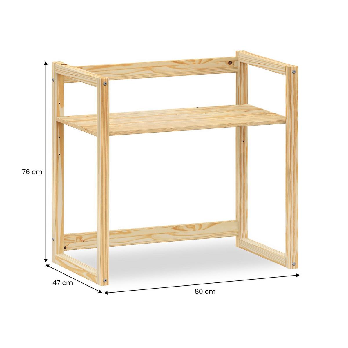 KINDERSCHREIBTISCH SUZA - Naturfarben, Holz (80/75/47cm) - IDIMEX