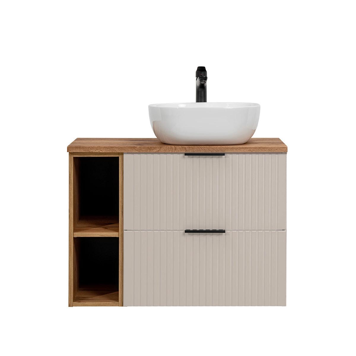 WASCHTISCH 80.6cm Adriel Kaschmir und Holz - Kaschmir, Holzwerkstoff (80.6/59/46cm) - Petits-meubles