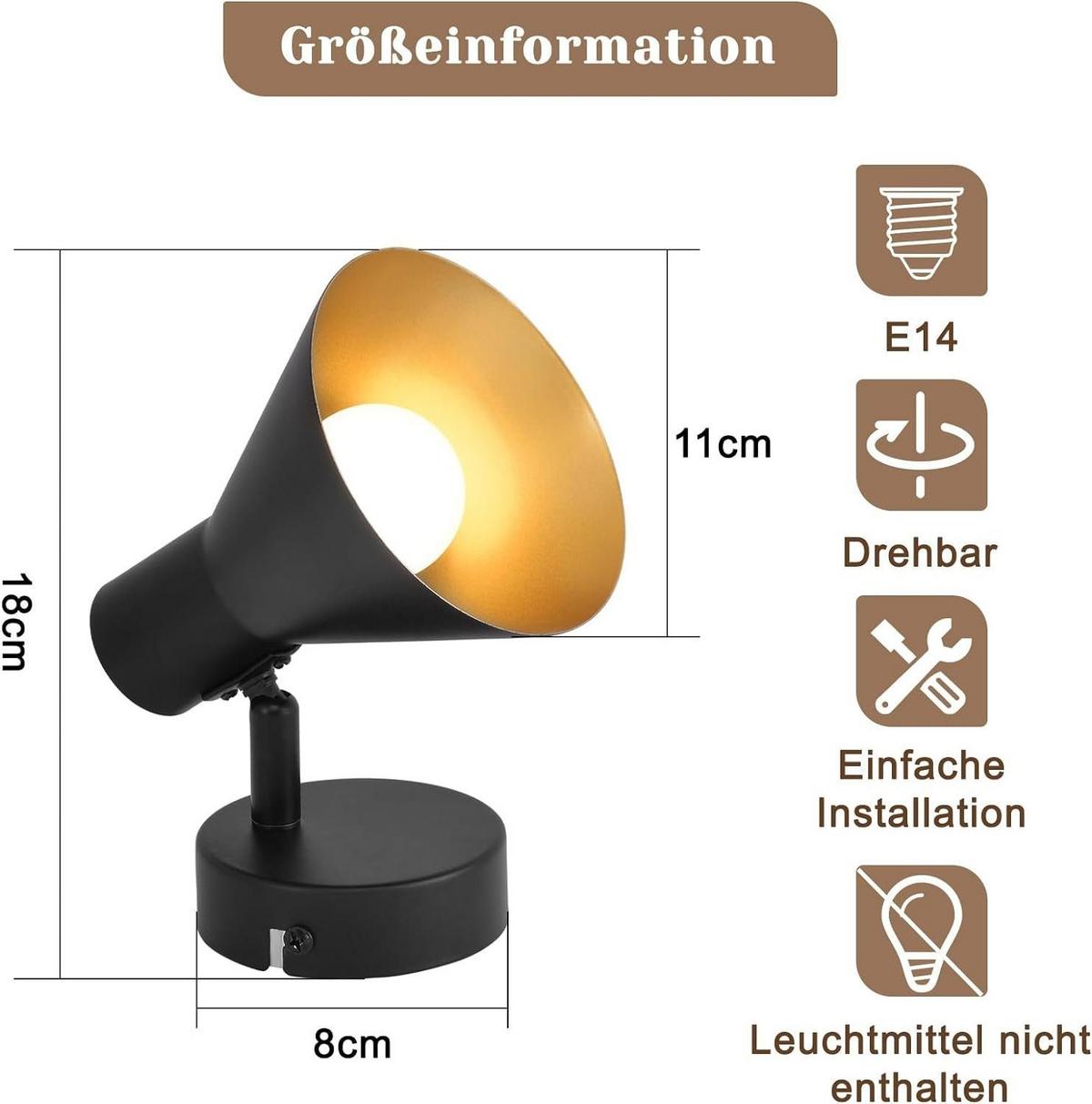DECKENSTRAHLER Welle 1-flammig 18/18/18 cm - Schwarz, Metall (18/18/18cm) - Nettlife