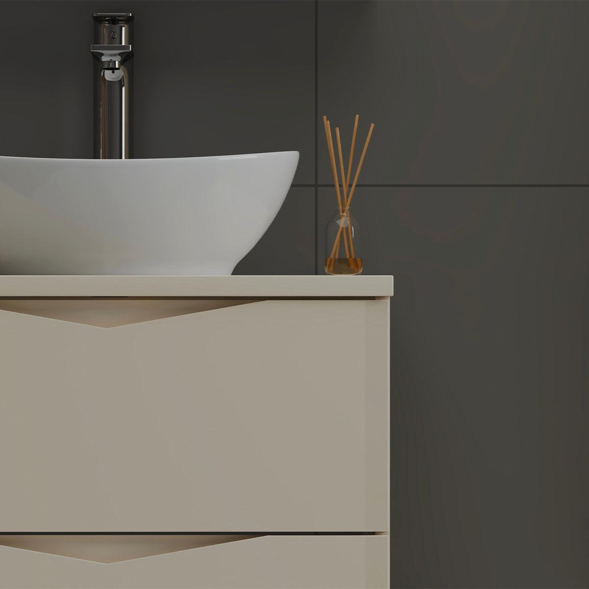 WASCHTISCHUNTERSCHRANK 60.6cm Ellie Kaschmir - Kaschmir, Holzwerkstoff (60.6/52.2/46.5cm) - Petits-meubles