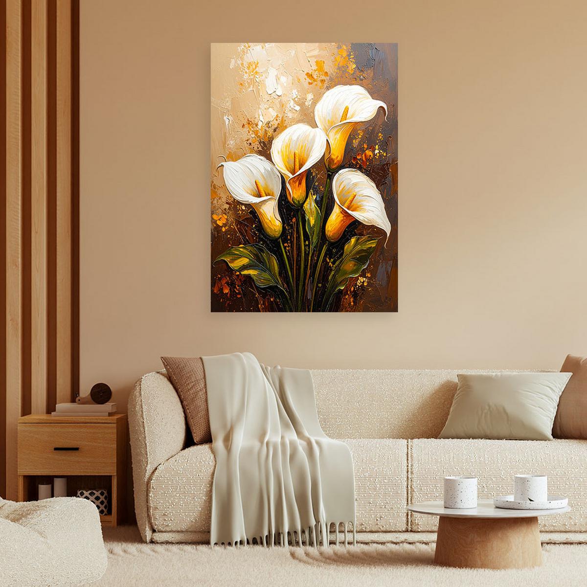 LEINWANDBILD Blumen 40x60cm - Beige, Textil (40/60cm) - Feeby