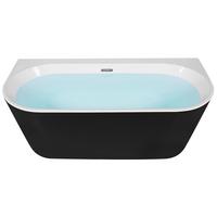 BADEWANNE 80x170x59 cm schwarz Harvey - Schwarz, Kunststoff (80/58/170cm) - Beliani