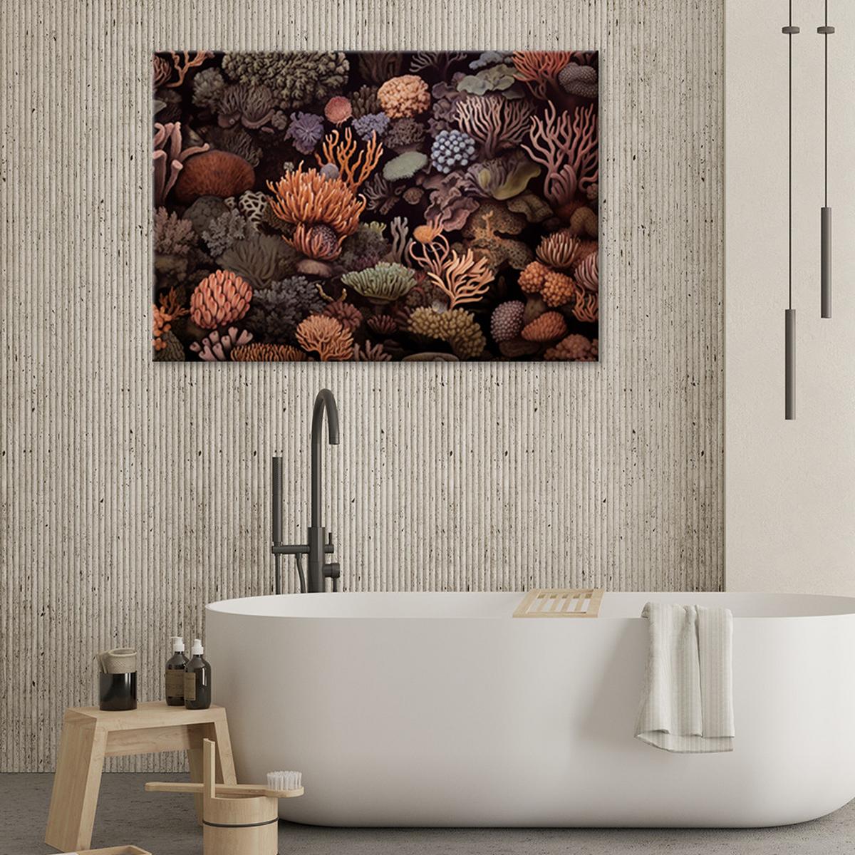 WANDBILD korallen ai - Multicolor, Textil (60/40cm) - Feeby