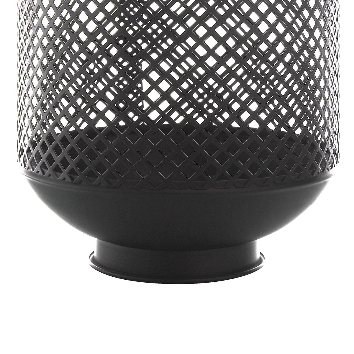 LATERNE Metall 34 cm Schwarz Coron - Schwarz, Metall (20/34/20cm) - Beliani