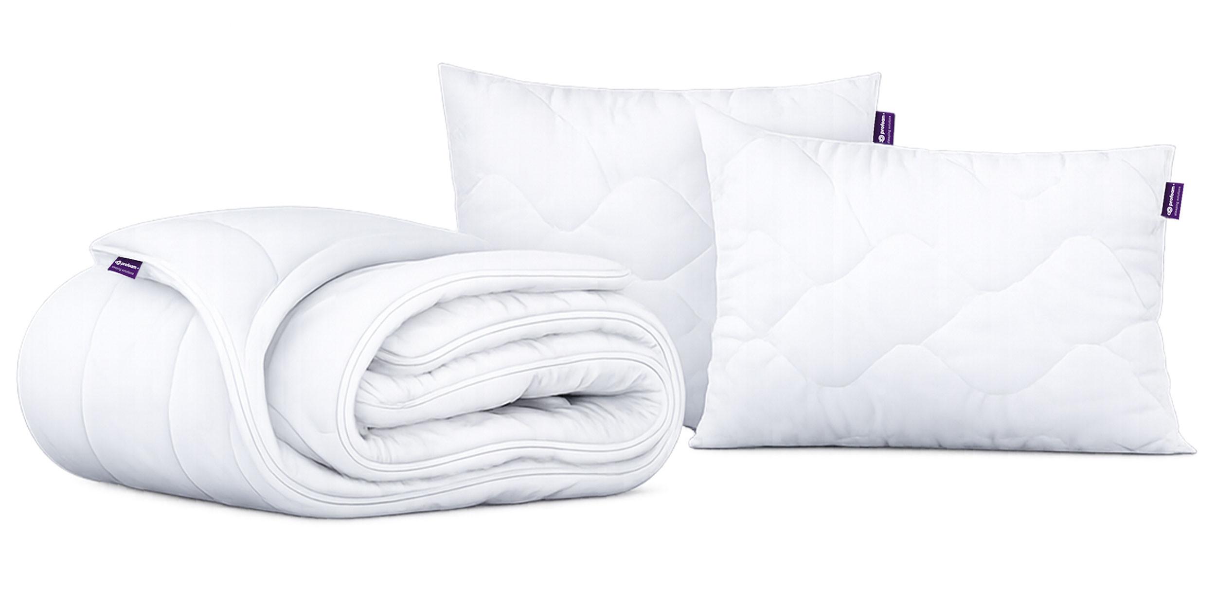 GANZJAHRESBETTDECKE Anti-Stress-Effekt CALIMA 200/220 mit Kopfkissen 40/80 - Weiß, Textil (200/220cm) - MKS