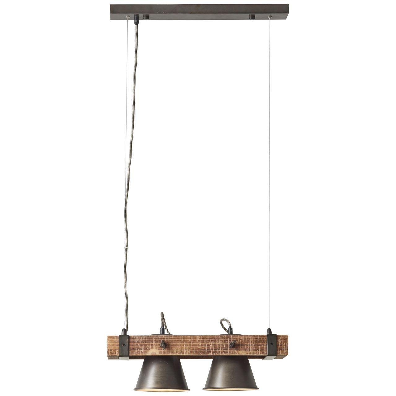 PENDELLEUCHTE Decca 85872/46 - Schwarz, Holz (20/51/115cm) - Brilliant
