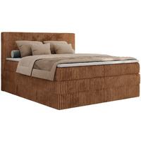 BOXSPRINGBETT TILIANO KING - 200/200 - Orange Cord - H4 - Orange, Holz/Textil (200/200cm) - MKS