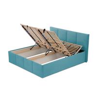 POLSTERBETT Dalas Blau 160 x 200 x 40 cm Bettkasten Mit hochwertiger Matratze H2 (bis 100 kg) und Lattenrost - Blau, Holz (160/200cm) - Halmon Schlafkomfort Betten 