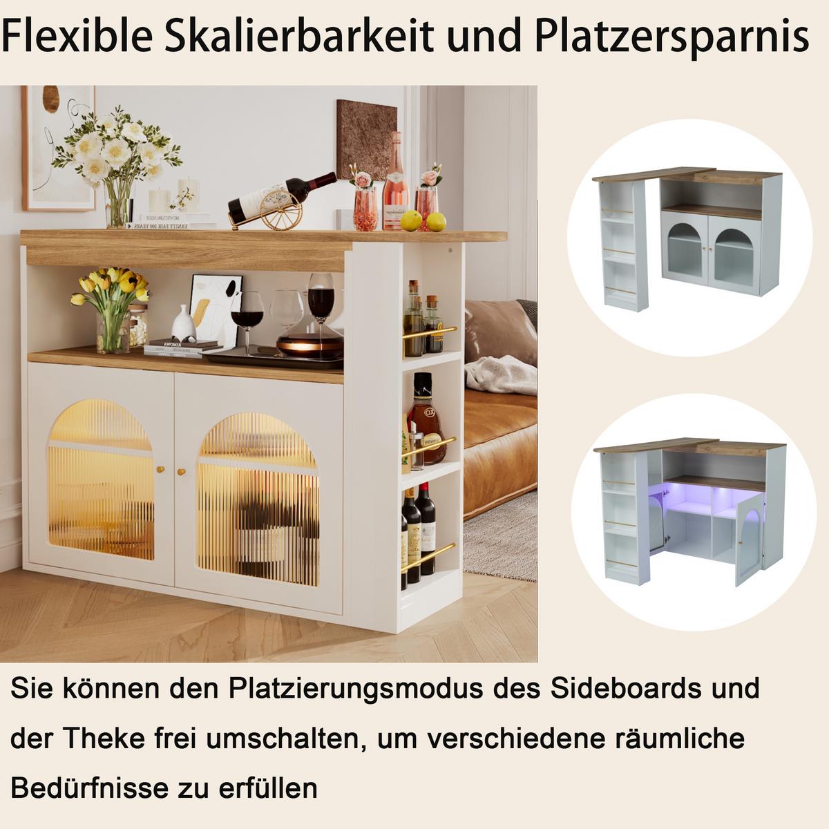 BARTISCH Weiß - Weiß, Holz (39/193/105cm) - Urban Meuble