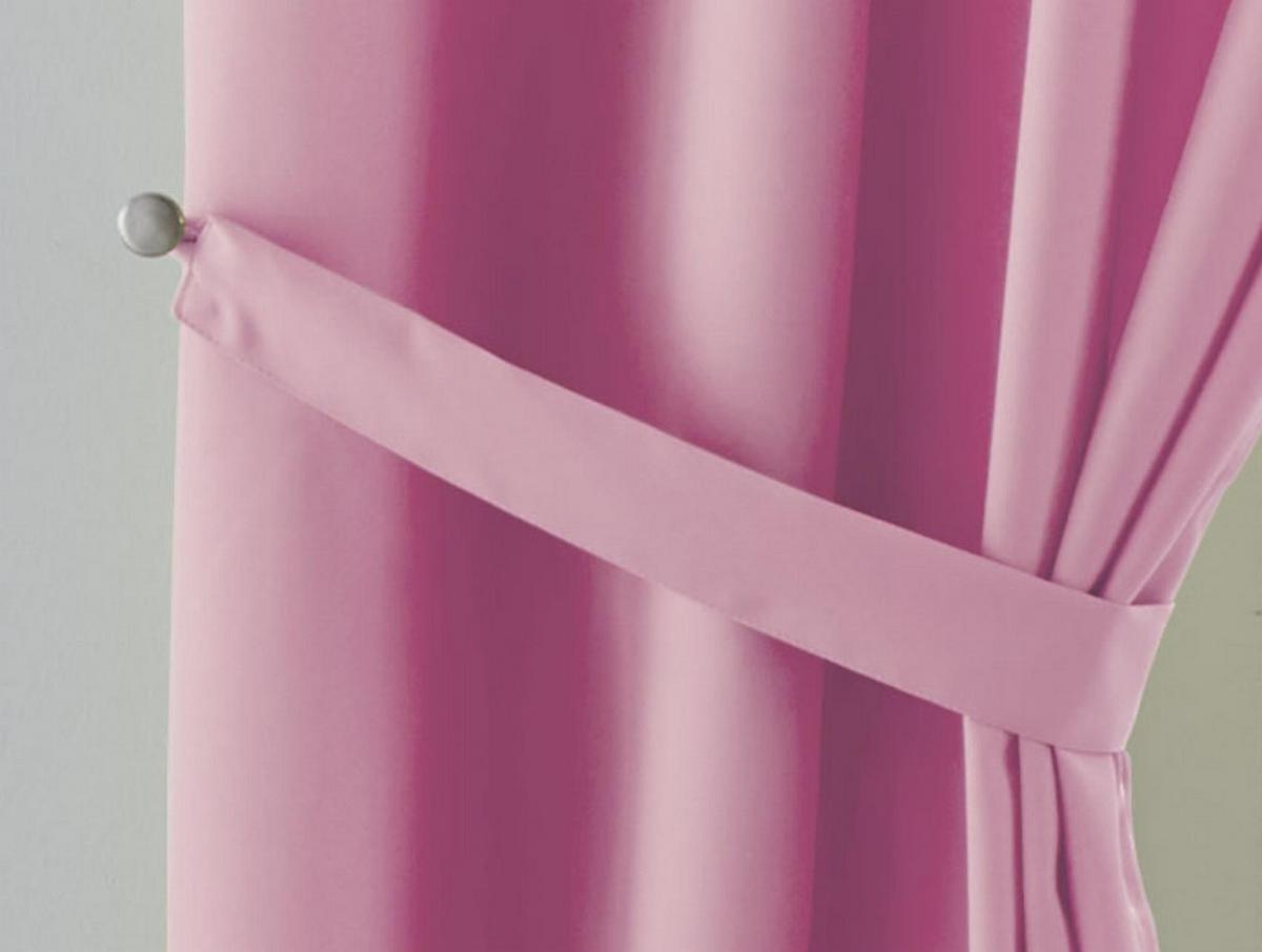VORHANG 2ER SET PALERMO HxB 175x140 cm Rosa - Rosa, Textil (140/175cm) - Gardinenbox