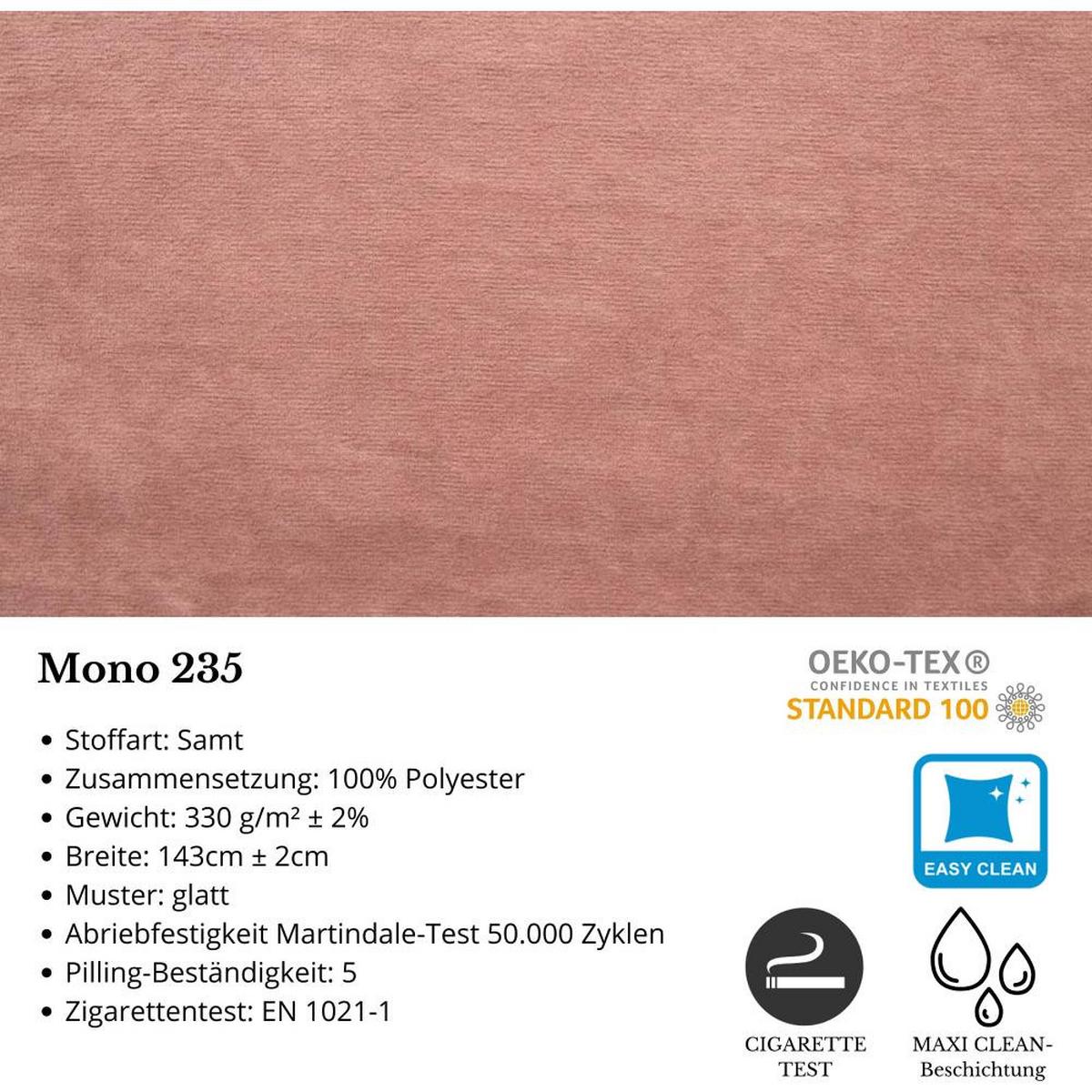 POLSTERBETT Eric 94/207/105 rosa - Rosa, Holzwerkstoff/Textil (90/200cm) - Beautysofa