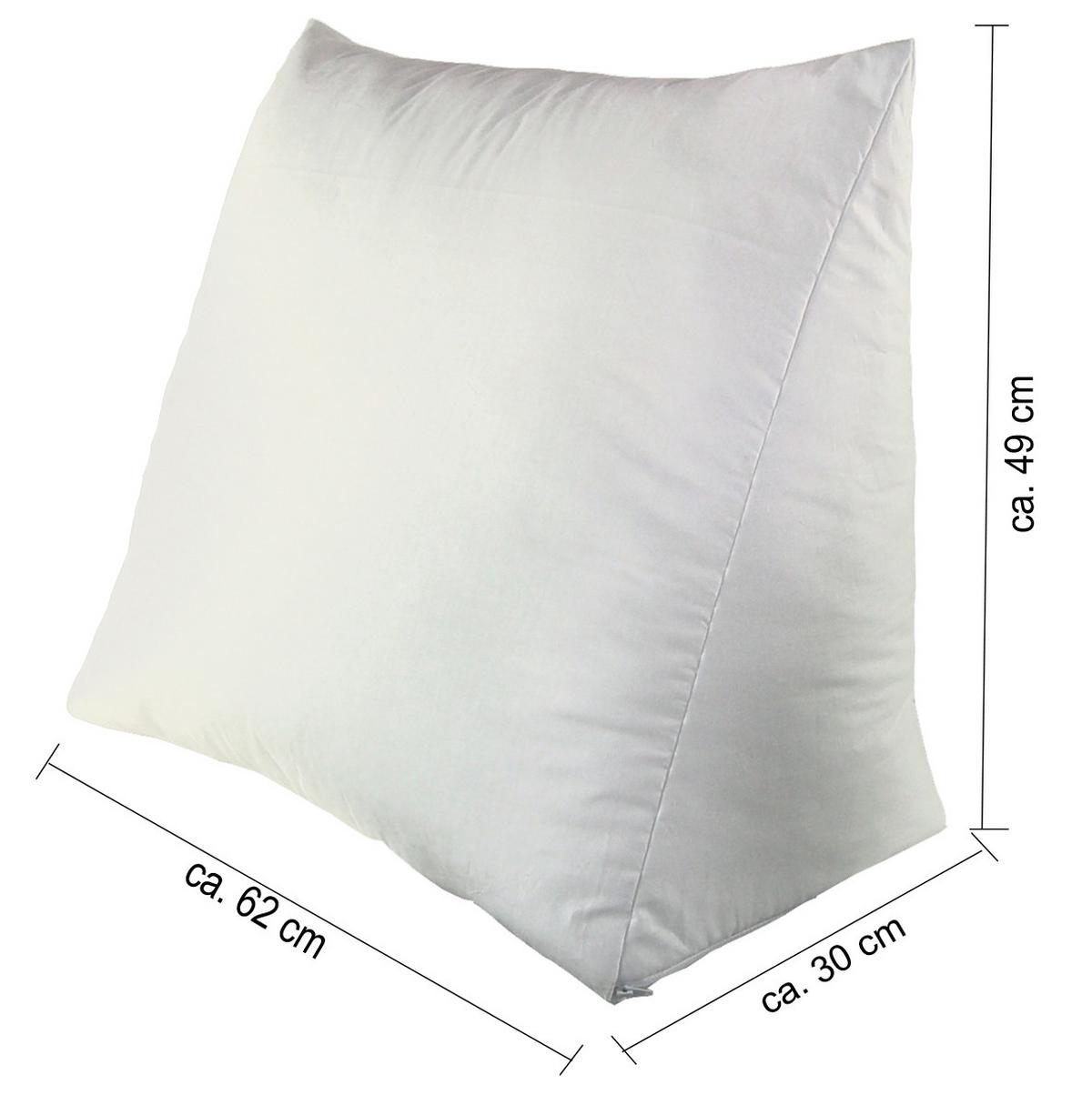 KEILKISSEN PublikUp gefüllt mit Schaumstoffflocken 62/49/30 cm - Weiß, Naturmaterialien/Textil (49/62cm) - beties Heimtextil