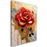 WANDBILD rose gold glamour - Rot, Textil (40/60cm) - Feeby
