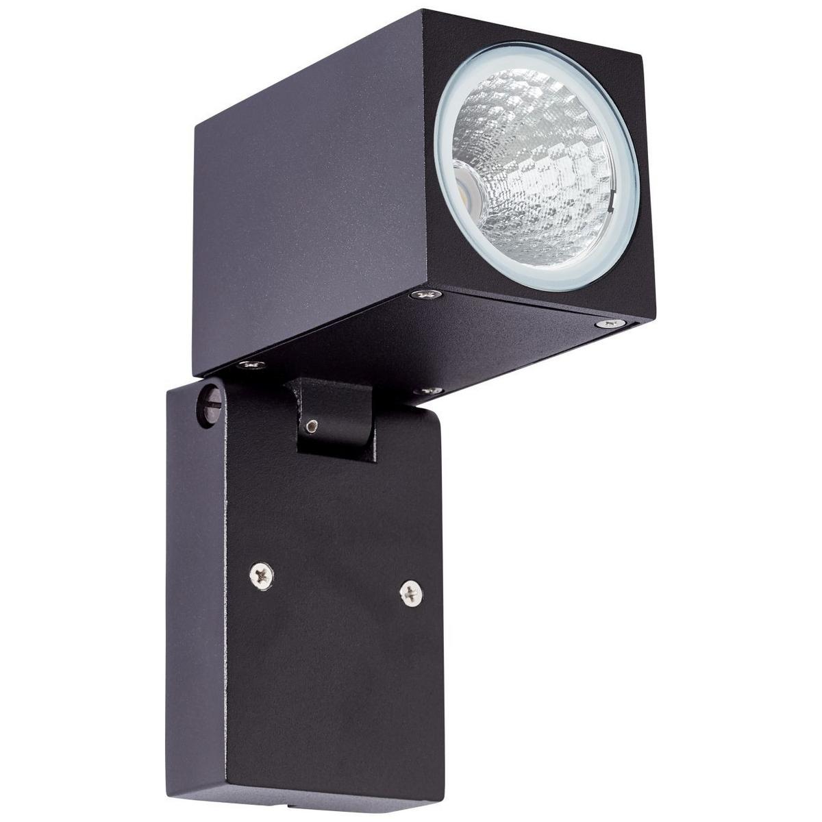 AUSSENWANDSTRAHLER Burk G90980A06 - Schwarz, Metall (6.5/10/9.5cm) - Brilliant
