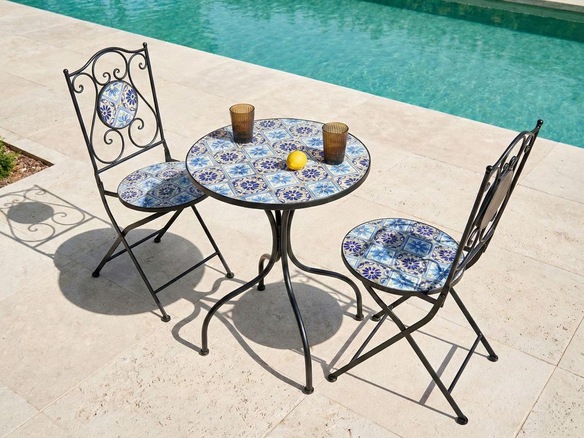 BISTROTISCH 60/60 cm Metall Schwarz Aggius - Schwarz, Metall (60/60/74cm) - Beliani