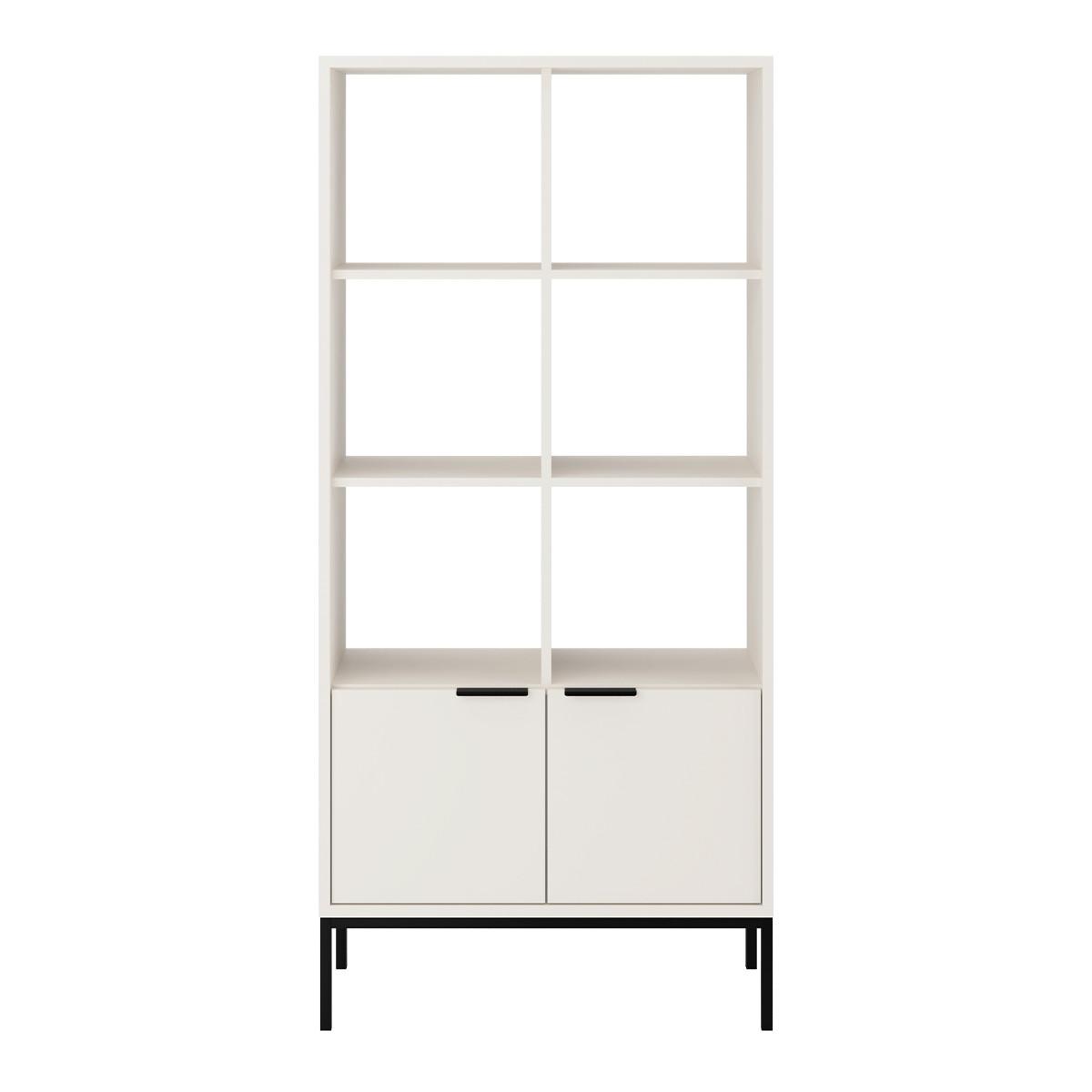 BÜCHERREGAL Seattle Weiß - Schwarz/Weiß, Holzwerkstoff (80/171.3/40cm) - Petits-meubles