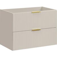 WASCHBECKENUNTERSCHRANK Niva hängend mit Rillenfronten in matt Kaschmir, 80/57/46 cm - Kaschmir/Multicolor, Holzwerkstoff/Kunststoff (80/57/46cm) - WFL GROUP