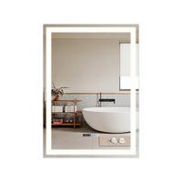 BADEZIMMERSPIEGEL Jena mit LED-Leuchte 50/70/3 cm - Weiß, Glas (70/3/50cm) - Nettlife