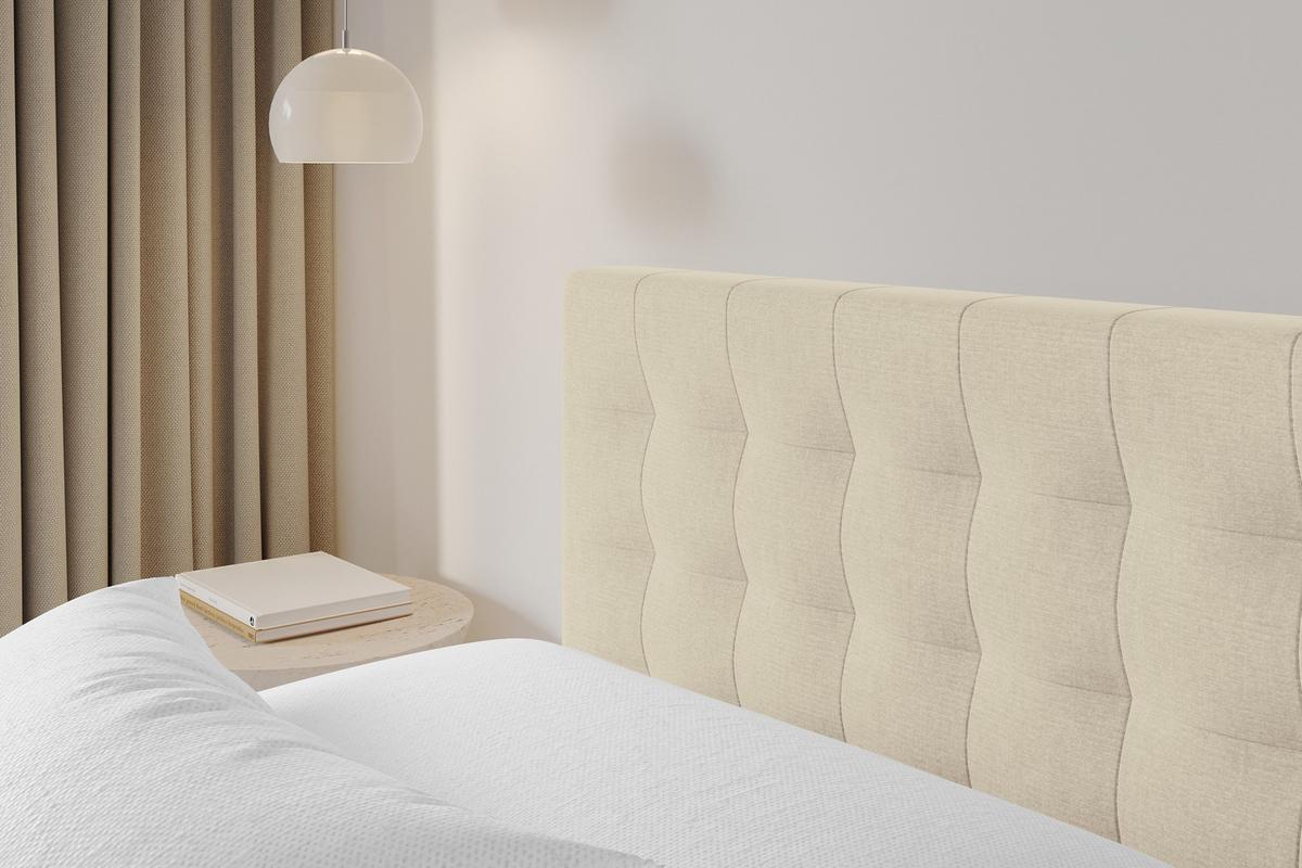 POLSTERBETT mit Bettkasten und Lattenrost, Boxbett ohne Matratze - PARI 180x200 Beige - Beige, Holzwerkstoff/Textil (180/200cm) - ALTDECOR