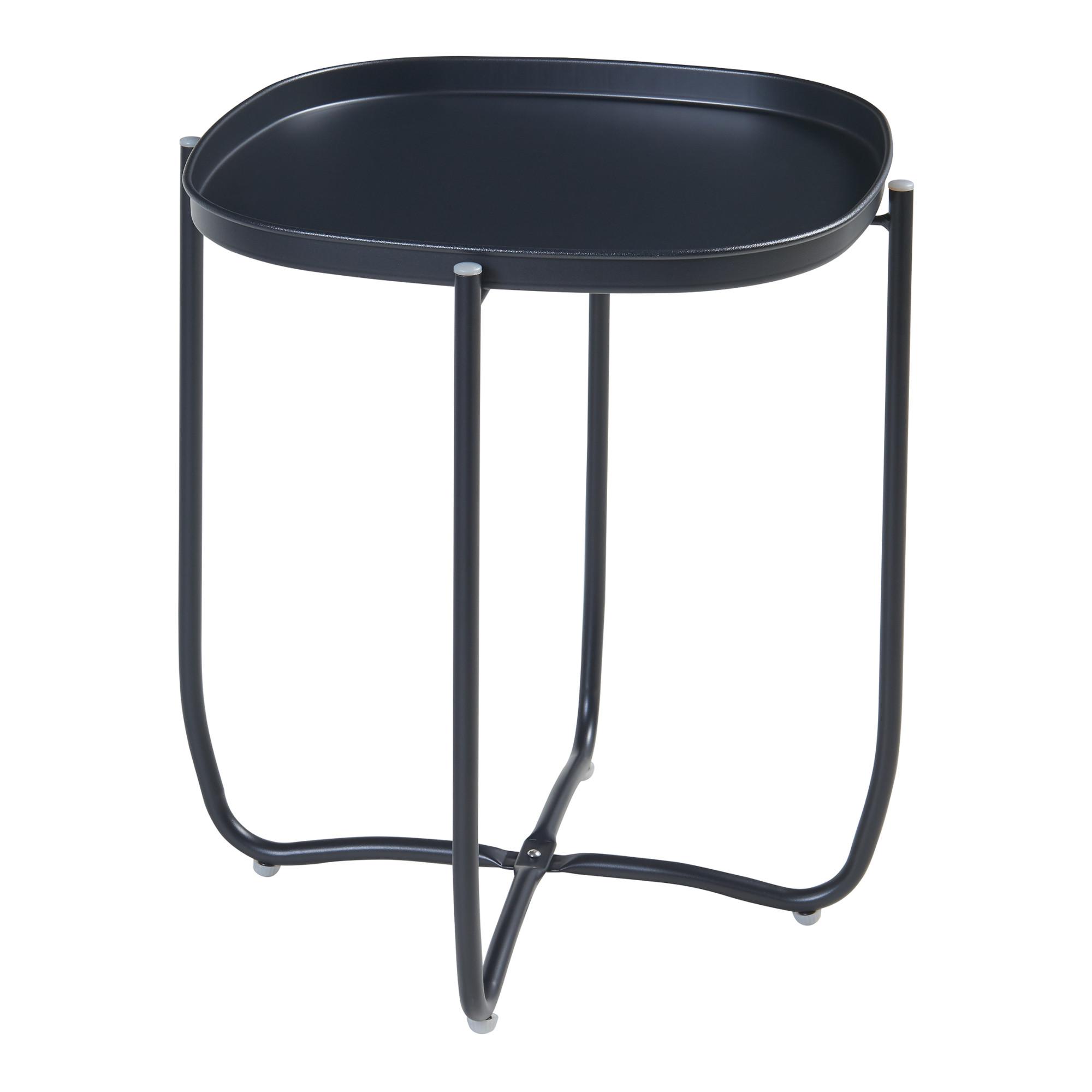 TABLETTTISCH Sandefjord - Schwarz, Metall (46/46/53cm) - [en.casa]