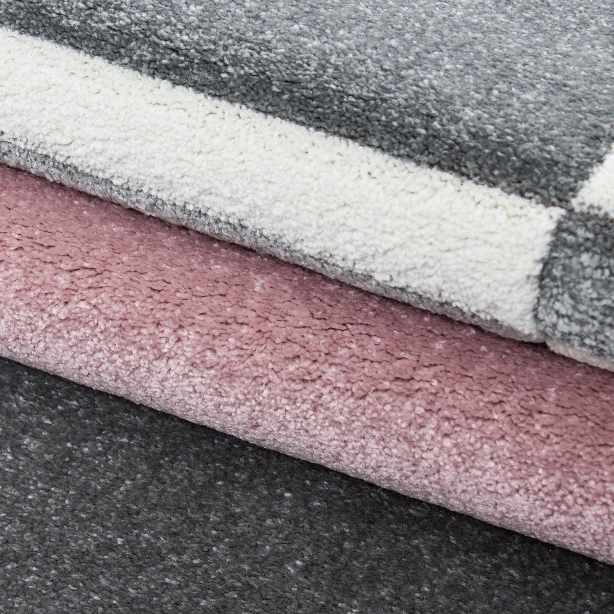 KURZFLORTEPPICH LATEMAR, kariert, Rosa, 120 x 170 cm - Rosa, Textil (170/120cm) - KADIMA DESIGN