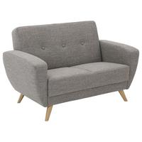 SOFA 2-Sitzer Kazdoia Flachgewebe grau - Grau, Kunststoff (136/85/82cm) - 58aufmkessel