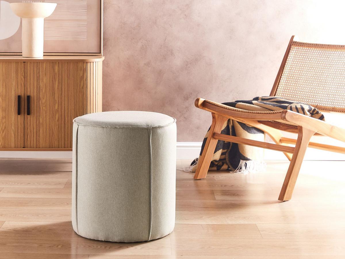 POUF Beige Sedona - Beige, Textil (40/43/40cm) - Beliani